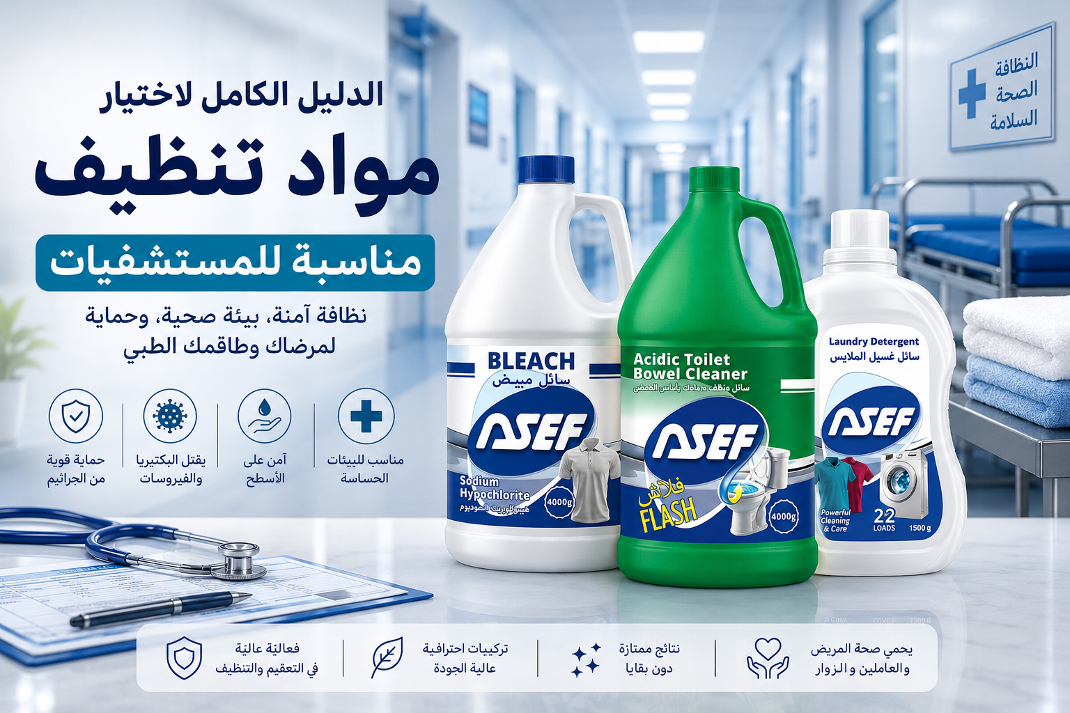 دليل اختيار مواد التنظيف للمستشفيات